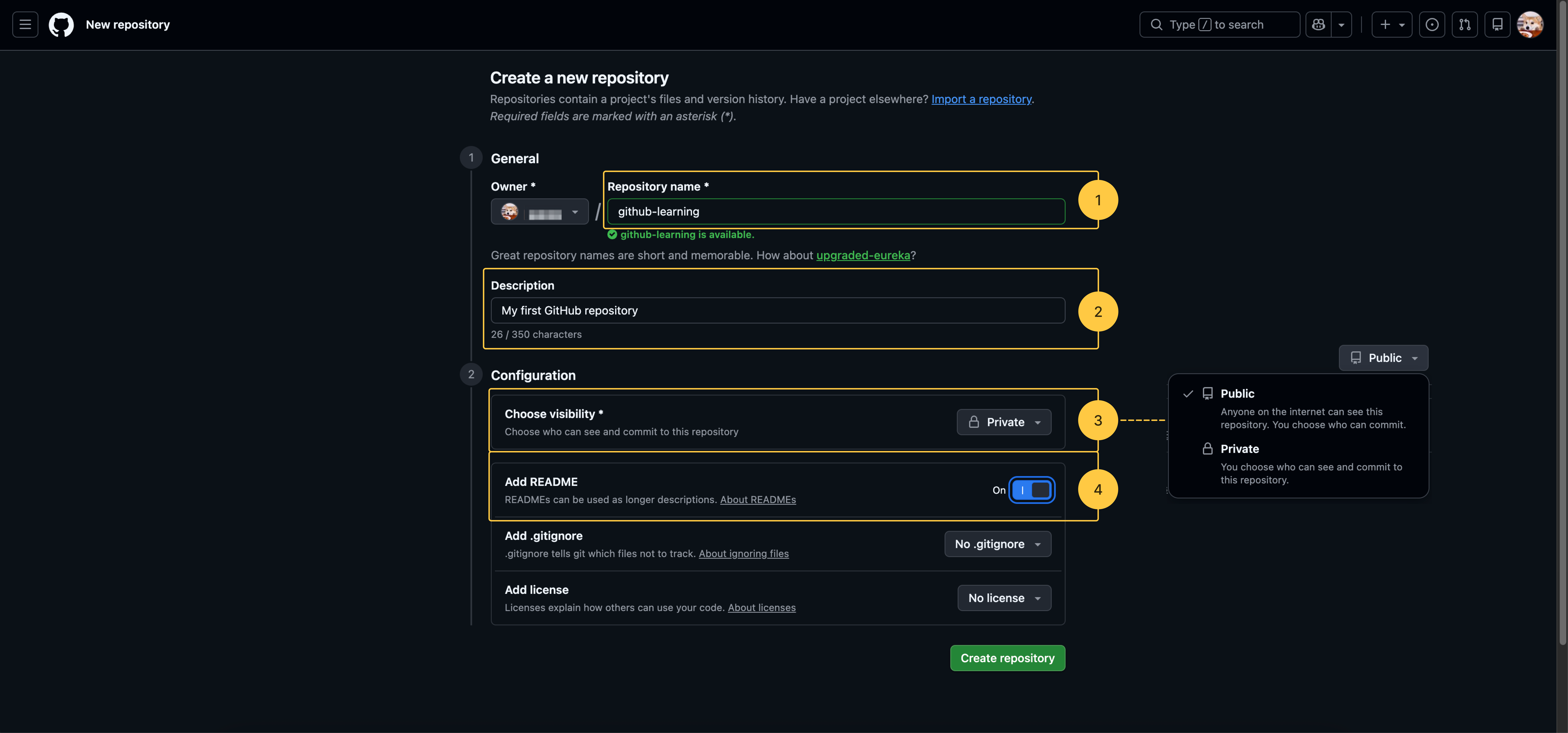 สร้าง Repository (Repo)